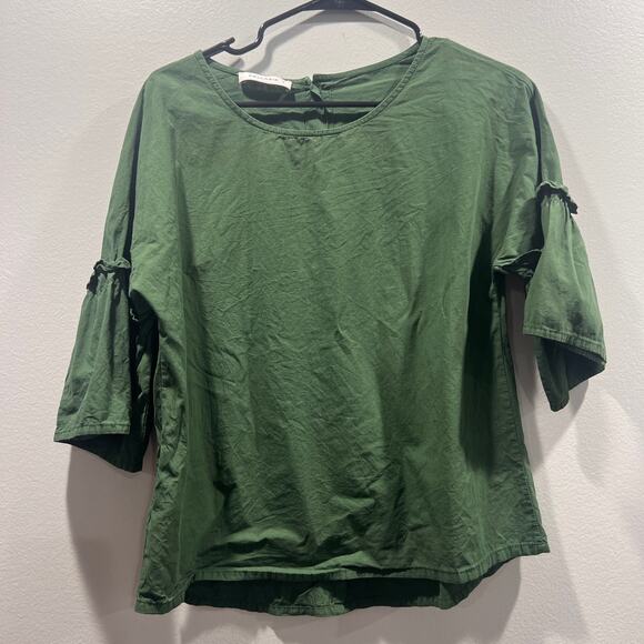Cellabie Green Flowy Top Size S - Picture 1 of 7